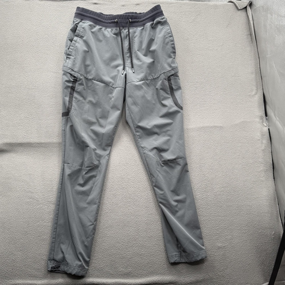 Under Armour Pants Mens Large‎ Gray HeatGear Track Joggers Zip Pockets Athletic